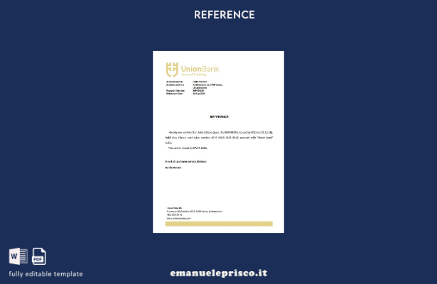modello di riferimento per la chiusura della Liechtenstein Union Bank in stile v